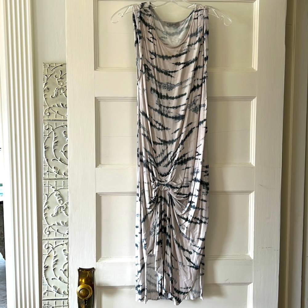 All Saints Drapey tie-dye dress